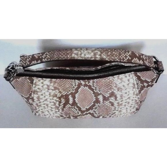 New Michael Kors Fulton Medium Top Zip Shoulder bag Embossed Leather Dark Sand - Picture 6 of 7